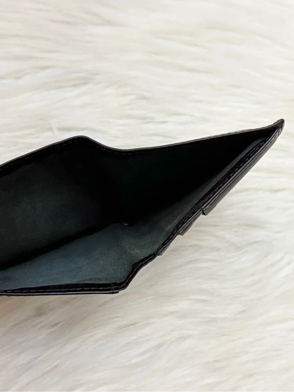 COACH - VINTAGE BLACK ALL LEATHER BIFOLD CARDHOLDER WALLET